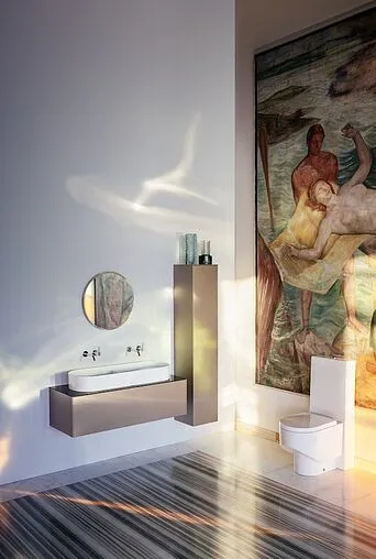 Унитаз приставной безободковый Laufen Sonar Rimless белый 8.2334.1.000.000.1