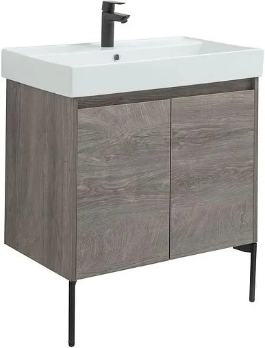 Тумба-умывальник Aquanet Nova Lite 75 дуб рошелье 00298851+00242338