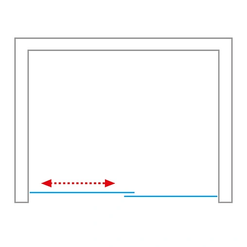 Дверь в нишу 1500мм прозрачное стекло Roltechnik Kinedoor Line KID2/1500 970-1500000-00-02