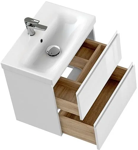 Тумба-умывальник подвесная Cersanit Moduo Slim 60 белый 64125+S-UM-MOD60SL/1