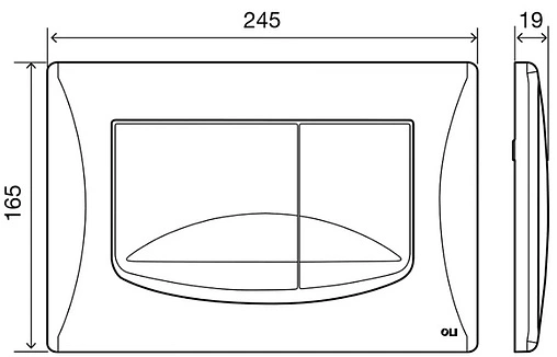 Инсталляция для подвесного унитаза Set 3 в 1 OLI 80 Eco 886914RDOO с кнопкой хром глянцевый