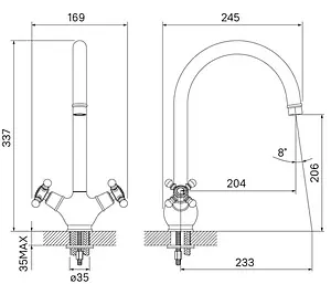 Смеситель для кухни IDDIS Sam бронза SAMBRJ0i05 Смеситель для кухни IDDIS Sam бронза SAMBRJ0i05, 2