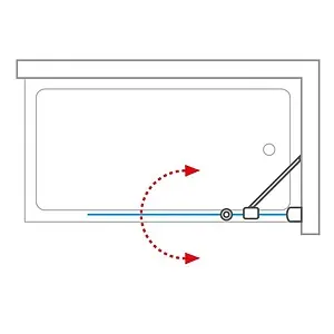 Шторка на ванну 900мм прозрачное стекло Roltechnik BVP2/900 289-900000P-00-02, 2