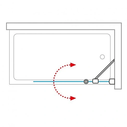 Шторка на ванну 900мм прозрачное стекло Roltechnik BVP2/900 289-900000P-00-02
