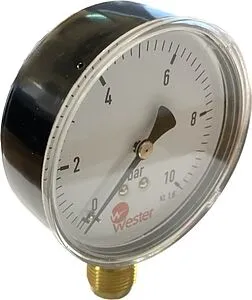 Манометр радиальный Wester 80мм 10 бар ½&quot; MR002-80, 2