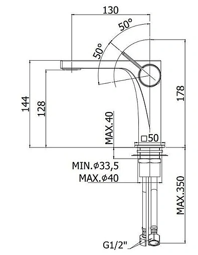 Смеситель для раковины Paffoni Rock хром RO071CR