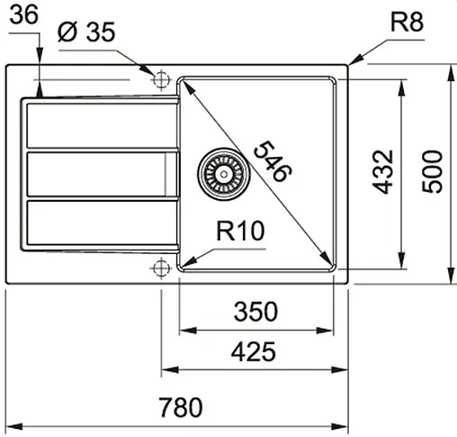 Мойка кухонная Franke Sirius S2D 611-78 белый 143.0618.381