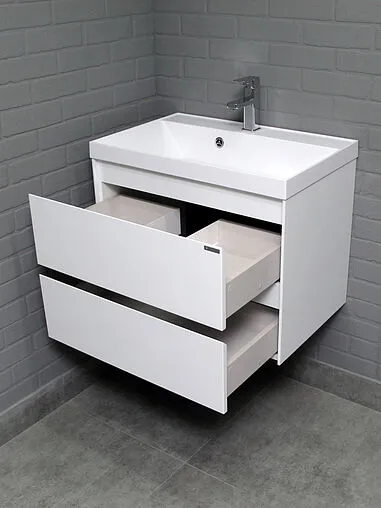 Тумба-умывальник подвесная Домино Verona 70 белый DV2502T+4670142930037