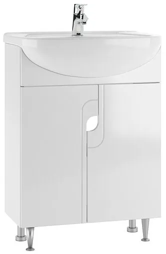 Тумба под умывальник напольный Айсберг Уют 60 белый DA2003T