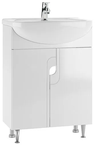Тумба под умывальник напольная Айсберг Уют 60 белый DA2003T