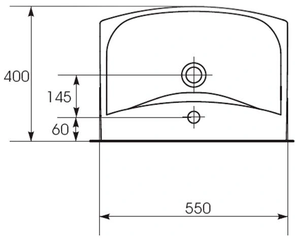Раковина Cersanit Carina 55 белый S-UM-CAR55/1-w