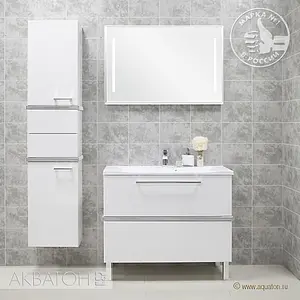 Тумба-умывальник напольная Aquaton Турин 100 белый 1A1217K0TU780, 3