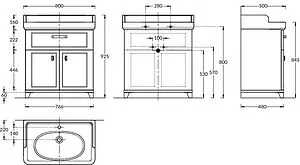 Тумба-умывальник напольная Kerama Marazzi Pompei 80 белый PO.N.80.1\WHT+PO.wb.80 Тумба-умывальник напольная Kerama Marazzi Pompei 80 белый PO.N.80.1\WHT+PO.wb.80, 2