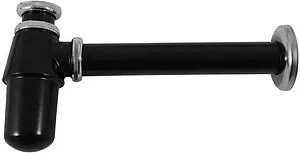 Сифон бутылочный для раковины Rav Slezak чёрный матовый/хром MD0545CMATC Сифон бутылочный для раковины Rav Slezak чёрный матовый/хром MD0545CMATC, 1