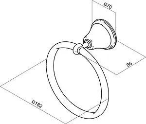 Полотенцедержатель Am.Pm 5 O Clock золото A2534401 Полотенцедержатель Am.Pm 5 O Clock золото A2534401, 2