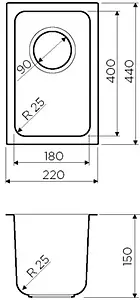 Мойка кухонная Omoikiri Tadzava 22-U/I-IN нержавеющая сталь 4993734 Мойка кухонная Omoikiri Tadzava 22-U/I-IN нержавеющая сталь 4993734, 2