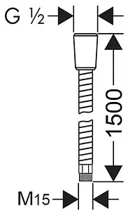 Шланг для лейки кухонного смесителя и смесителя на борт ванны Lemark 150см хром LE8036S, 2