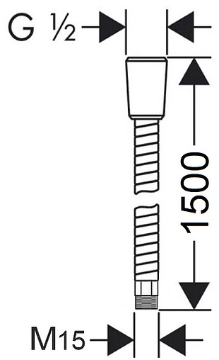 Шланг для лейки кухонного смесителя и смесителя на борт ванны Lemark 150см хром LE8036S