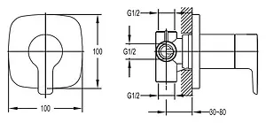 Вентиль переключающий на 3 потребителя Cezares Tesoro хром TESORO-F-DEV3-01, 2