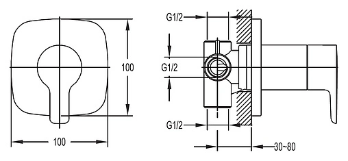Вентиль переключающий на 3 потребителя Cezares Tesoro хром TESORO-F-DEV3-01