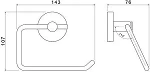 Держатель туалетной бумаги Aquatek Европа чёрный матовый AQ4118MB, 2