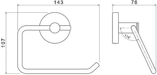 Держатель туалетной бумаги Aquatek Европа чёрный матовый AQ4118MB