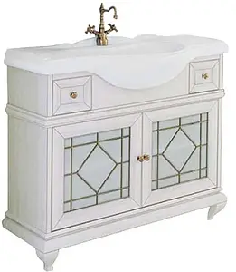 Тумба-умывальник напольная Aquaton Беатриче 105 слоновая кость/патина 1A1872K2BEM60, 1