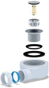 Сифон для душевого поддона Ани Пласт хром E450CLS Сифон для душевого поддона Ани Пласт хром E450CLS, 3