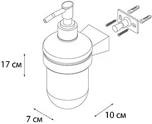 Дозатор для жидкого мыла Fixsen Trend чёрный матовый FX-97812 Дозатор для жидкого мыла Fixsen Trend чёрный матовый FX-97812, 2