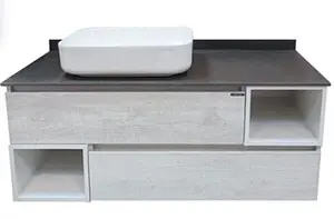 Тумба-умывальник подвесная Comforty Прага 120 дуб белый/серый 00004136269CF Тумба-умывальник подвесная Comforty Прага 120 дуб белый/серый 00004136269CF, 1