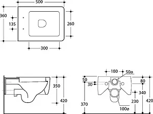 Унитаз подвесной Kerasan Ego белый 321501 Унитаз подвесной Kerasan Ego белый 321501, 2