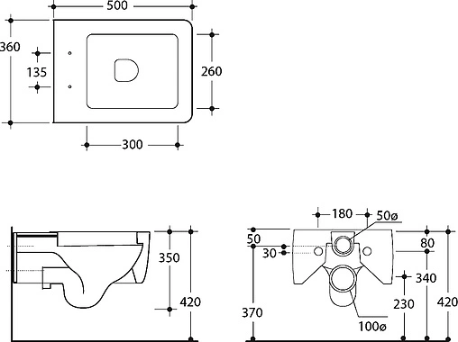 Унитаз подвесной Kerasan Ego белый 321501