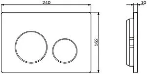 Клавиша смыва для унитаза Am.Pm PrimeFit L I090151 хром глянцевый Клавиша смыва для унитаза Am.Pm PrimeFit L I090151 хром глянцевый, 2