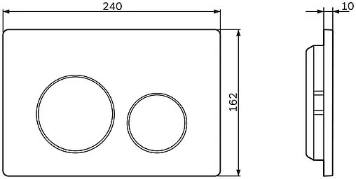 Клавиша смыва для унитаза Am.Pm PrimeFit L I090151 хром глянцевый