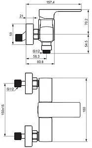 Смеситель для душа Damixa Gala хром 532000000, 2