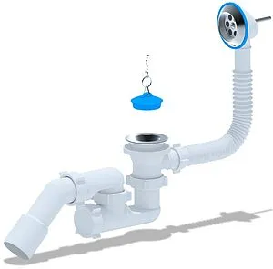 Слив-перелив для ванны Ани Пласт хром E251, 1