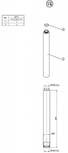 Удлинение к штанге Bravat Opal хром P75158CP