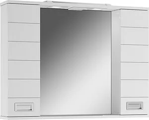 Шкаф-зеркало Домино Cube 90 белый DC5012HZ, 1