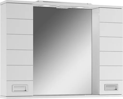 Шкаф-зеркало Домино Cube 90 белый DC5012HZ