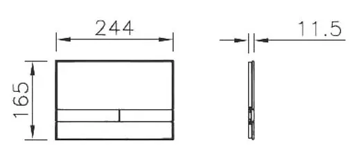 Клавиша смыва для унитаза VitrA Select 740-1101 кнопки/хром глянцевый, панель/стекло черный
