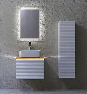 Шкаф-пенал подвесной Jorno Karat 123 белый Kar.04.130/P/W Шкаф-пенал подвесной Jorno Karat 123 белый Kar.04.130/P/W, 5