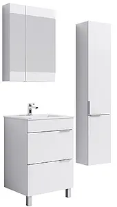 Шкаф-зеркало Aqwella Brig 60 белый Br.04.06/W, 3