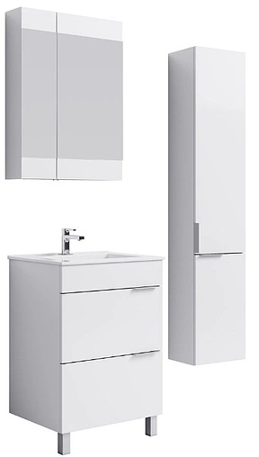 Шкаф-зеркало Aqwella Brig 60 белый Br.04.06/W