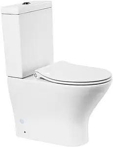 Унитаз-компакт безободковый BelBagno Acqua белый BB340CPR+BB340T Унитаз-компакт безободковый BelBagno Acqua белый BB340CPR+BB340T, 1