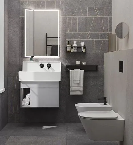 Тумба под умывальник подвесная Kerama Marazzi Logica M 65 серый LO.M.65\GRAY