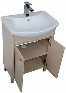 Тумба-умывальник напольная Aquanet Донна 60 дуб светлый 00168929+00168863, 4