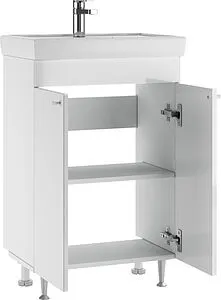 Тумба-умывальник напольная Айсберг Промо 60 белый DP2612T+4607152363500, 4