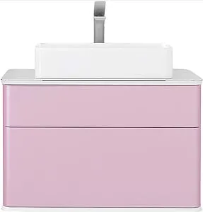 Тумба-умывальник подвесная Jorno Pastel 80 розовый иней Pas.01.82/P/PI+MLN-7050H Тумба-умывальник подвесная Jorno Pastel 80 розовый иней Pas.01.82/P/PI+MLN-7050H, 1