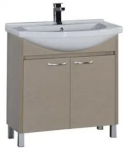 Тумба-умывальник напольная Aquanet Донна 80 дуб светлый 00168931+00168864, 1