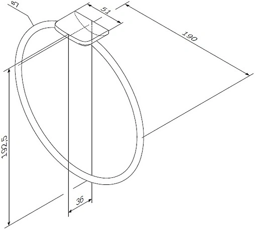 Полотенцедержатель Am.Pm Inspire 2.0 хром A50A34400